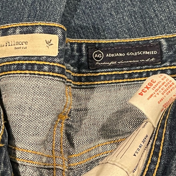 AG Adriano Goldschmied Fillmore Boot Cut Blue Jeans Men’s Size 38x34 - Picture 3 of 3